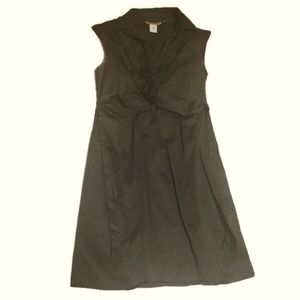 Amanda Charles linen material Black ⚫ Dress with gathered tummy control belt